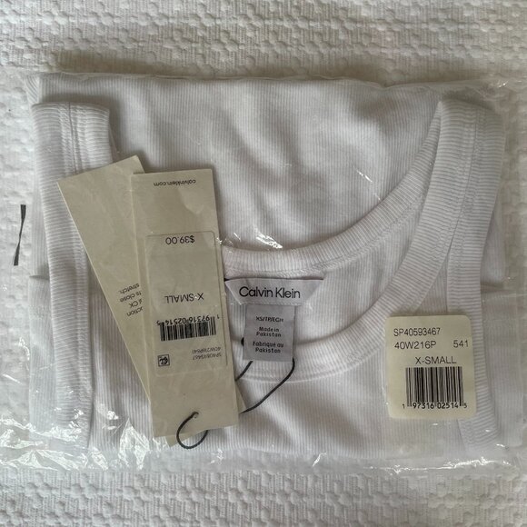 Calvin Klein Cotton Contour Rib Tank XS - Picture 1 of 6